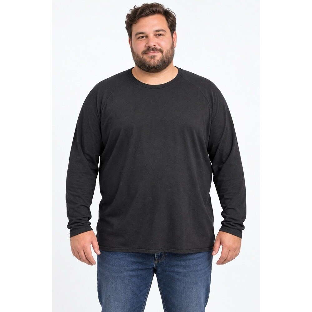 120% Lino 100% Cashmere Black Long Sleeve Crew Sweater Men’s Size 3XL NWT FLAW